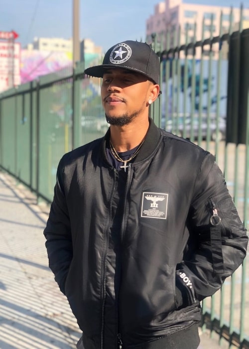 Lil' Fizz as seen while posing for a picture in Downtown Los Angeles, California, United States in January 2019