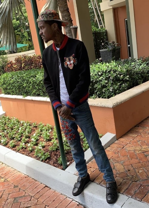 Lil Reese as seen in Miami, Miami-Dade County, Florida, United States in August 2019