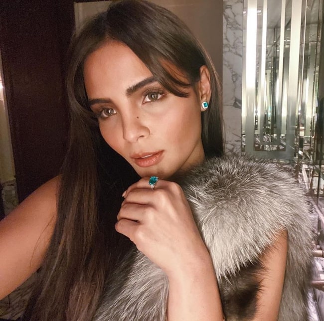 Lovi Poe as seen while taking a selfie at Cecconi's West Hollywood in California, United States in December 2019