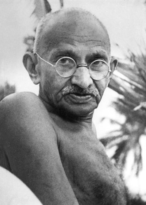 Mahatma Gandhi as seen in a picture taken on on Juhu Beach, Mumbai in May 1944