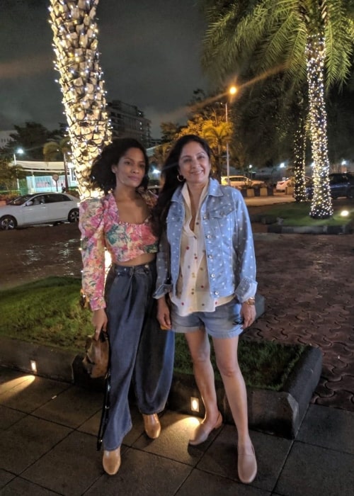 Masaba Gupta as seen in a picture with her mother Neena Gupta in August 2019