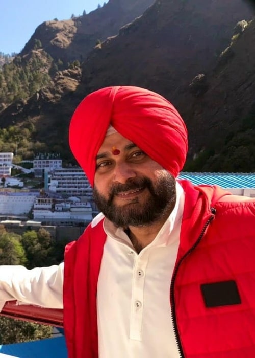 Navjot Singh Sidhu as seen in a picture taken in Shri Mata Vaishno Devi Shrine Board, Katra, J & K. in April 2019