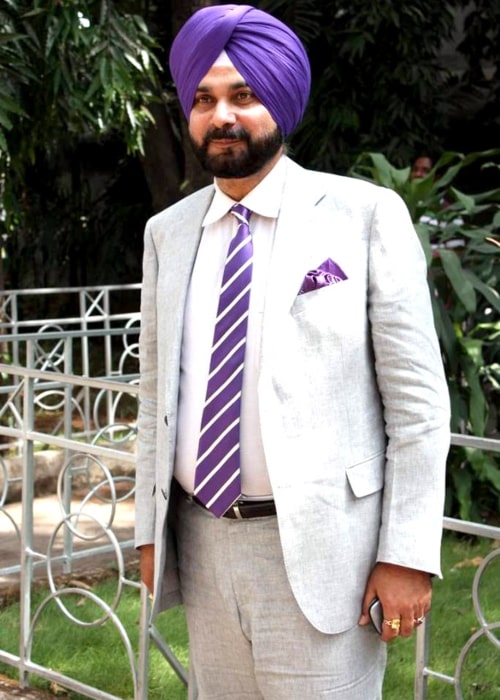 Navjot Singh Sidhu as seen in a picture taken on the sets of Sony Max on May 7, 2012