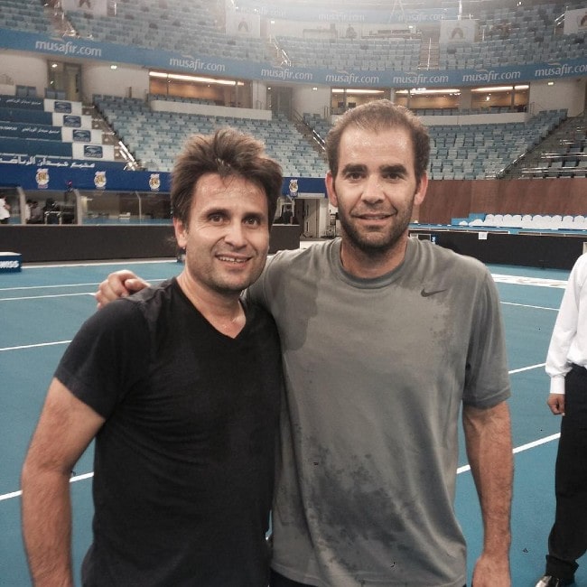 Pete Sampras with his friend as seen in August 2015