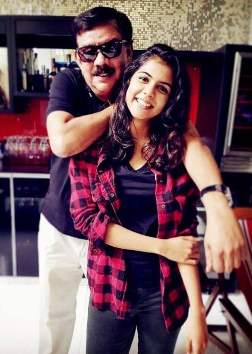 Priyadarshan as seen in as seen in a picture with his daughter Kalyani Priyadarshan