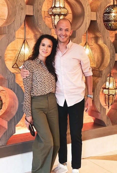 Rachel Bennett as seen while posing for a picture alongside husband Jase Bennett in September 2019
