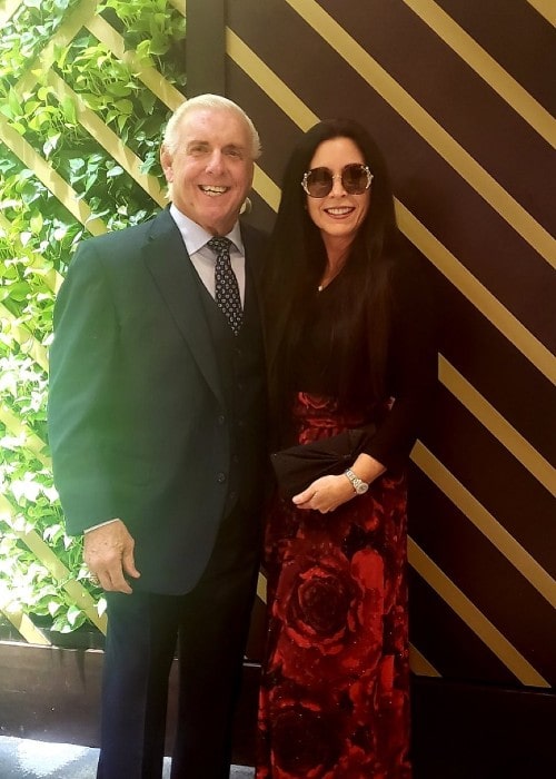 Ric Flair with his wife Wendy as seen in December 2019