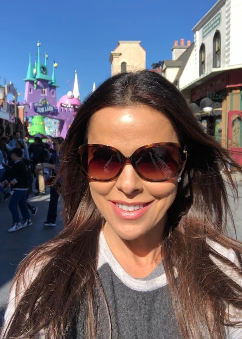 Rosa Blasi as seen while taking a selfie at Universal Studios Hollywood in Universal City, California, United States in January 2019