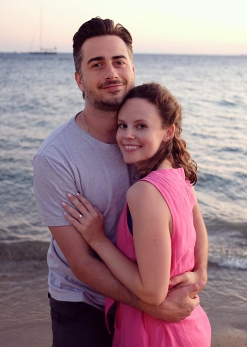 Sarah Ramos as seen in a picture with her beau Matt Spicer in July 2019