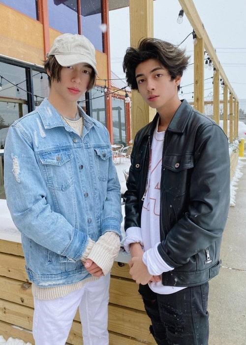 Sebastian Moy (Right) as seen while posing for the camera alongside his brother, Oliver Moy, in Chicago, Illinois, United States in November 2019