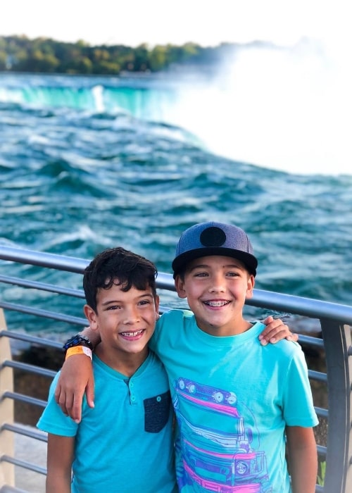 Shae Bennett (Right) as seen while posing for the camera along with his brother, Wyatt Bennett, in July 2019