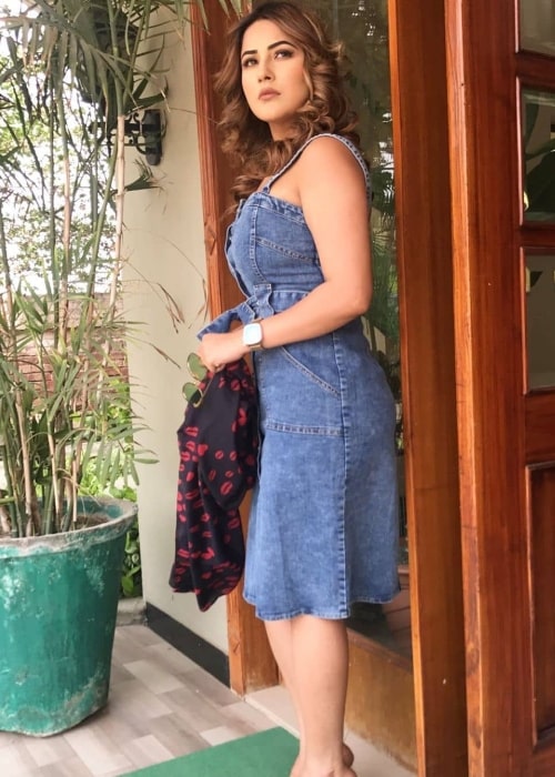 Shehnaz Kaur Gill as seen in a picture taken in July 2019