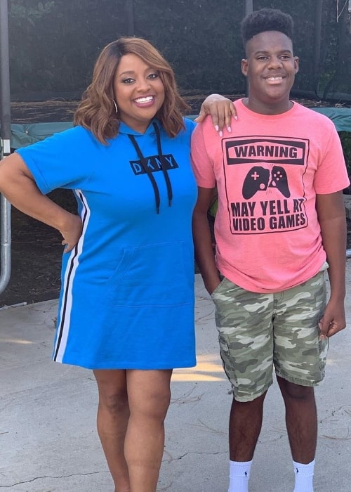 Sherri Shepherd as seen while smiling in a picture along with her son