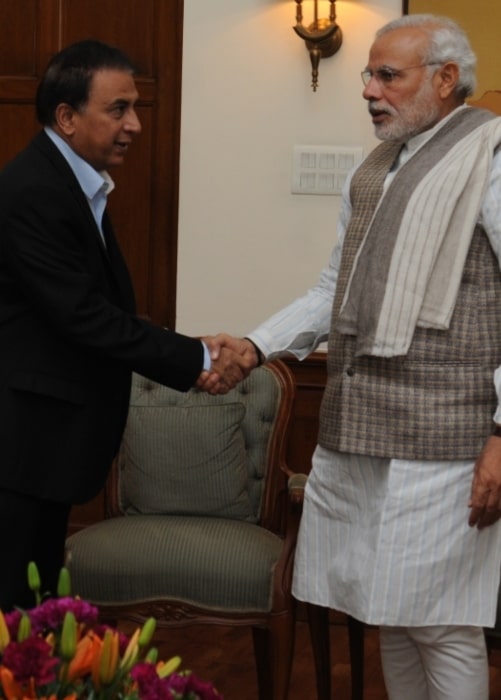 Sunil Gavaskar as seen in a picture with Prime Minister Narendra Modi taken on December 6, 2014