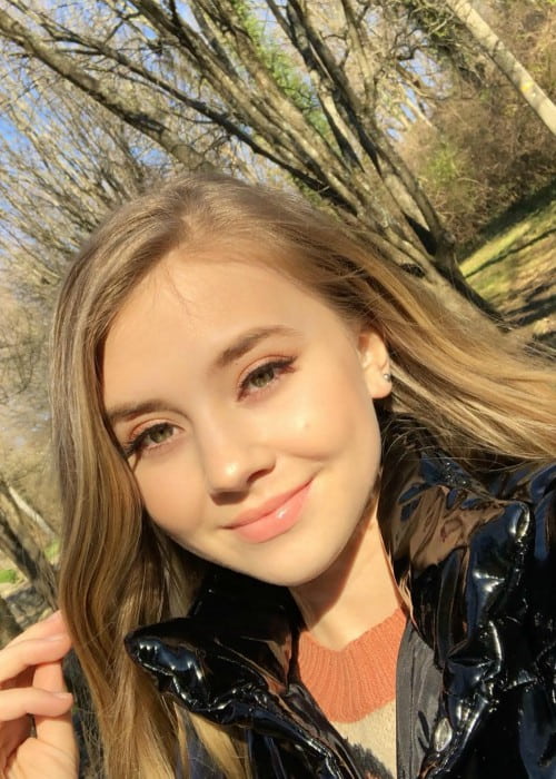 Tegan Marie in a selfie in January 2019