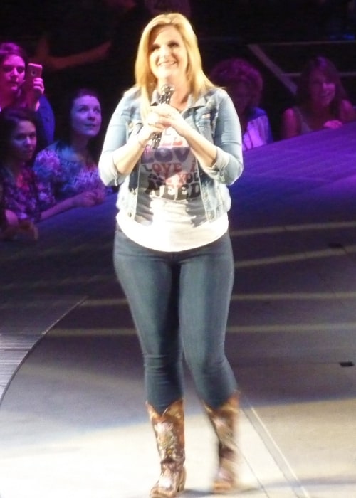 Trisha Yearwood as seen in a picture taken during a performance at Portland, Oregon on April 13, 2015