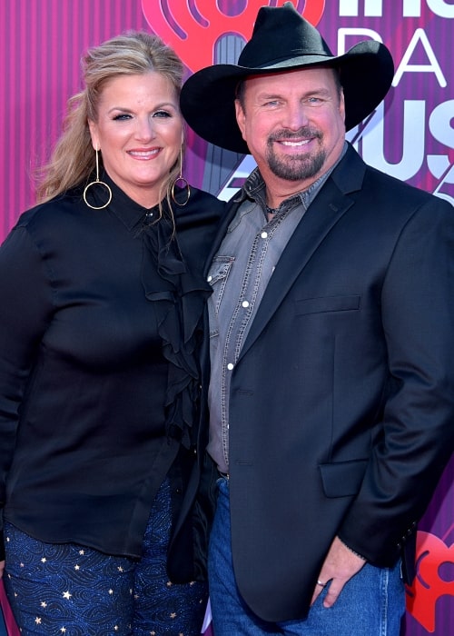 Trisha Yearwood as seen in a picture with her husband Garth Brooks at the 2019 iHeart Music Awards in Los Angeles, California