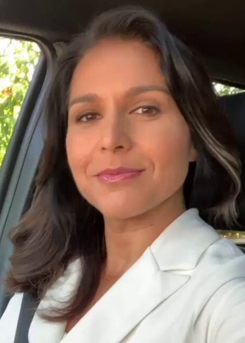 Tulsi Gabbard as seen in a screenshot taken from a video that was uploaded to her Instagram on December 25, 2019