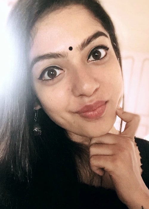 Varsha Bollamma in an Instagram selfie as seen in May 2018