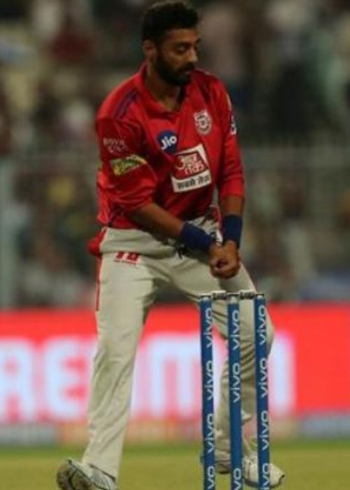 Varun Chakravarthy as seen in a picture taken during an Indian Premier League match in 2019