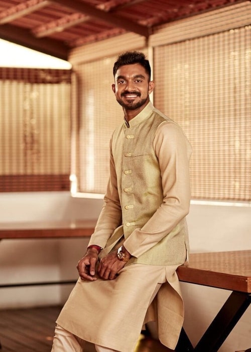 Vijay Shankar as see in a picture taken October 2019 on the occasion of Diwali