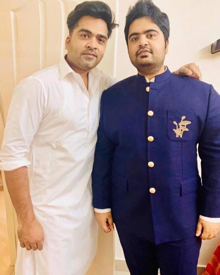 Actor Silambarasan along with his brother Kuralarasan 2019