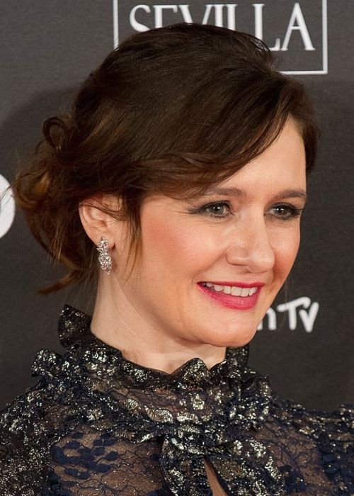 Actress Emily Mortimer at the Goya Awards in February 2018