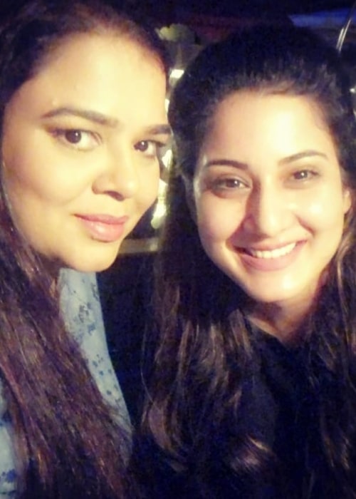 Aditi Rathore as seen in a selfie with her close friend and actress Gulfam Khan Hussain in August 2018