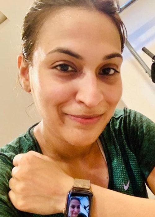 Aishwarya R. Dhanush in an Instagram selfie as seen in June 2019