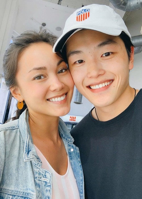 Alex Shibutani with his girlfriend as seen in July 2019