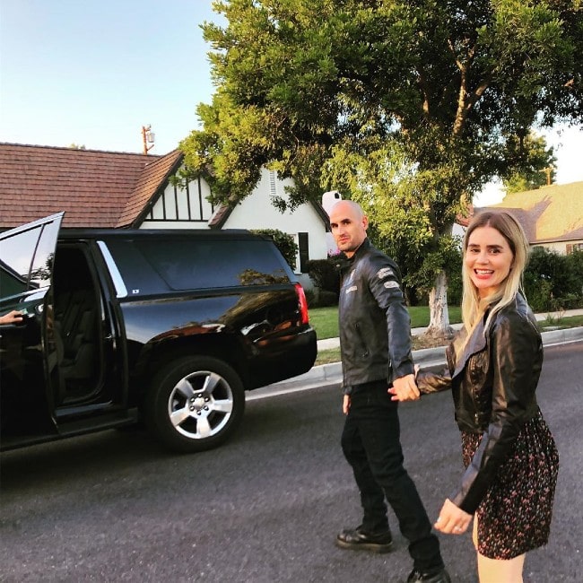 Alison Lohman with her husband as seen in October 2019