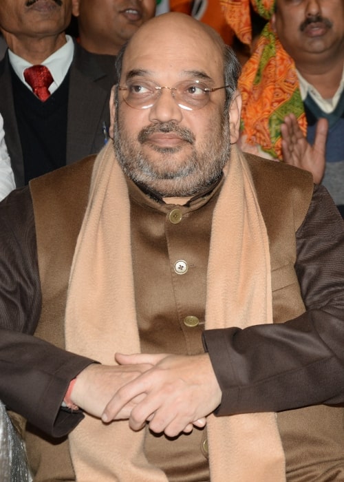 Amit Shah as seen in a picture taken during dalit rally at Talkatora Stadium, New Delhi, India in January 2015