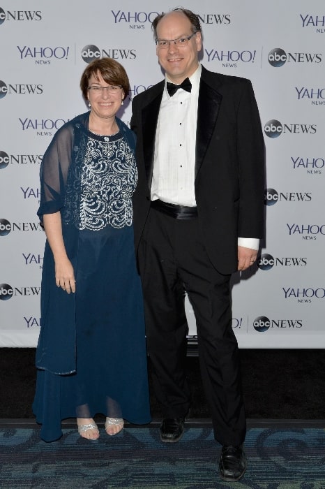 Amy Klobuchar and John Bessler at the Yahoo News/ABCNews Pre-White House Correspondents' dinner reception pre-party at Washington Hilton on May 3, 2014 in Washington, D.C.