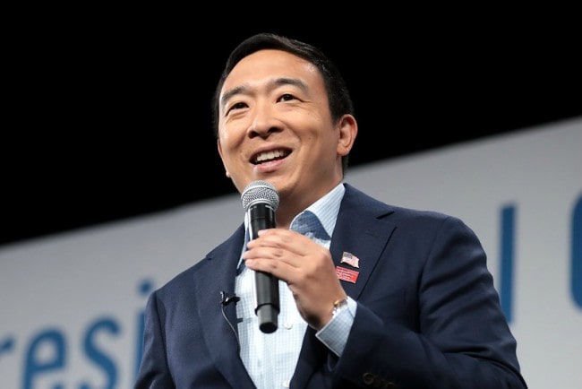 Andrew Yang at the Presidential Gun Sense Forum as seen in August 2019