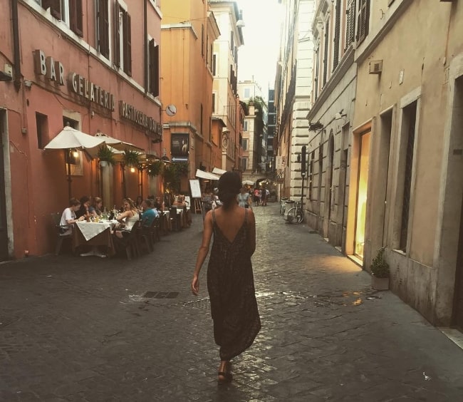 Anya Chalotra as seen while roaming around in Rome, Italy in August 2016