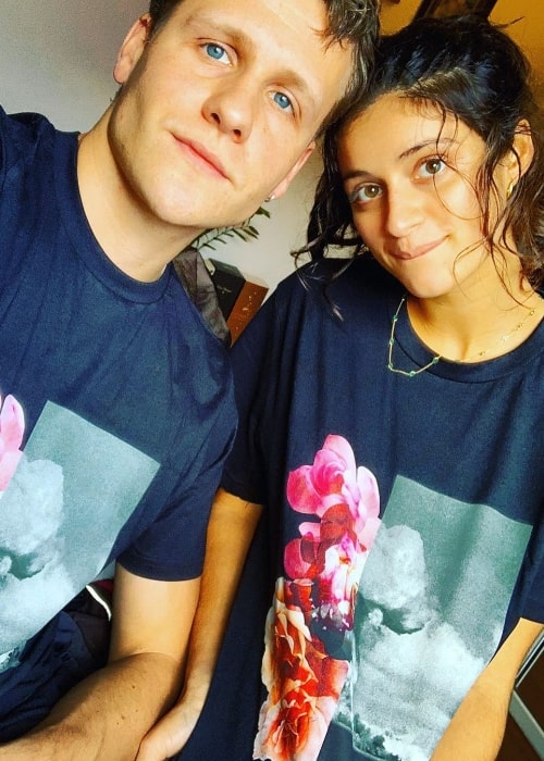Anya Chalotra as seen while smiling in a selfie alongside Josh Dylan in November 2019