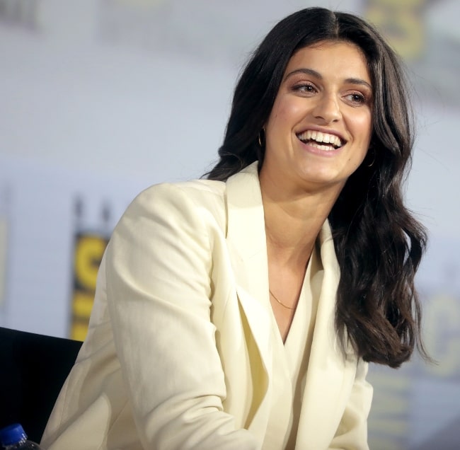 Anya Chalotra as seen while speaking at the 2019 San Diego Comic-Con International, for 'The Witcher', at the San Diego Convention Center in San Diego, California, United States