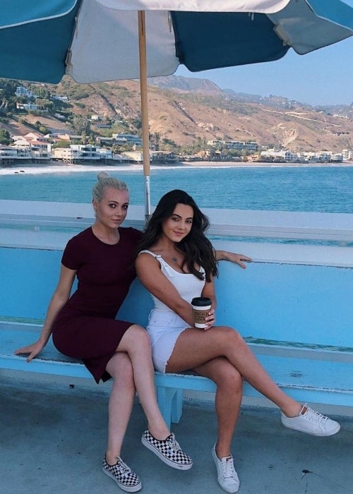 Ava Allan as seen in a picture with her older sister Alexi Blue taken in Malibu, California in July 2019