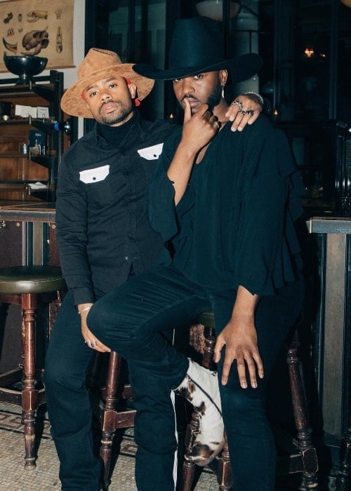 Cakes da Killa (Right) as seen while posing for the camera alongside Craig Dwelling at Ace Hotel in New York City, New York, United States in May 2019