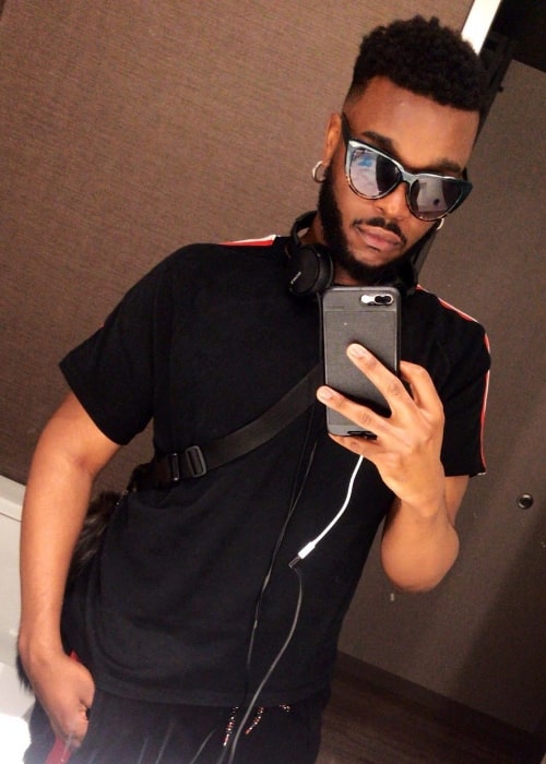 Cakes da Killa as seen while taking a mirror selfie at AC Hotels by Marriott Louisville Downtown in Louisville, Kentucky in June 2019