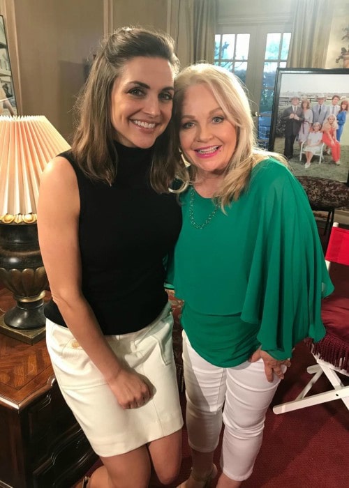 Charlene Tilton (Right) and Paula Faris as seen in March 2018