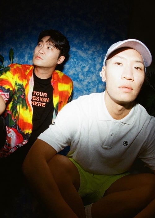 Choiza as seen in a picture taken with fellow rapper and friend Gaeko in August 2019