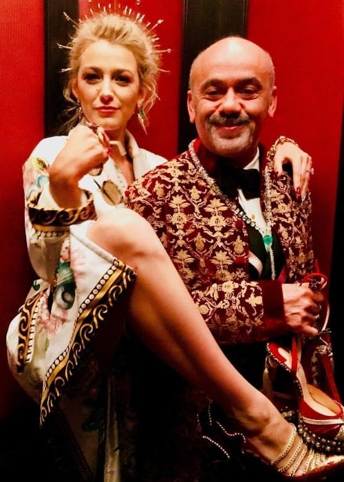 Christian Louboutin and Blake Lively en route to Met Gala 2018