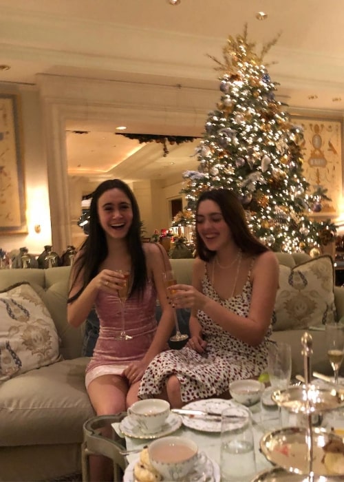 Coco Arquette (Right) as seen while enjoying her time with her friend at The Peninsula Beverly Hills in Los Angeles, California, United States in December 2018