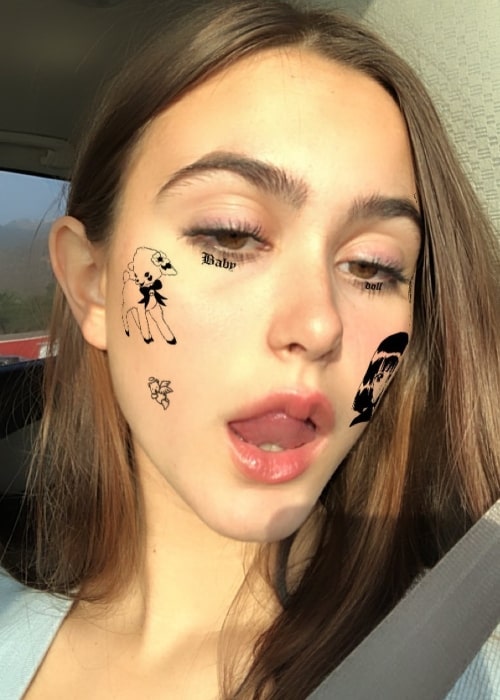 Coco Arquette as seen in a car selfie in January 2020