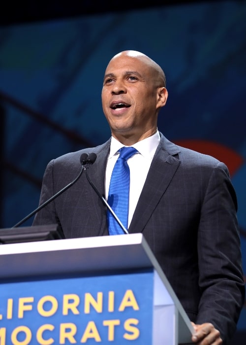 Cory Booker as seen while speaking with attendees at the 2019 California Democratic Party State Convention at the George R. Moscone Convention Center in San Francisco, California, United States