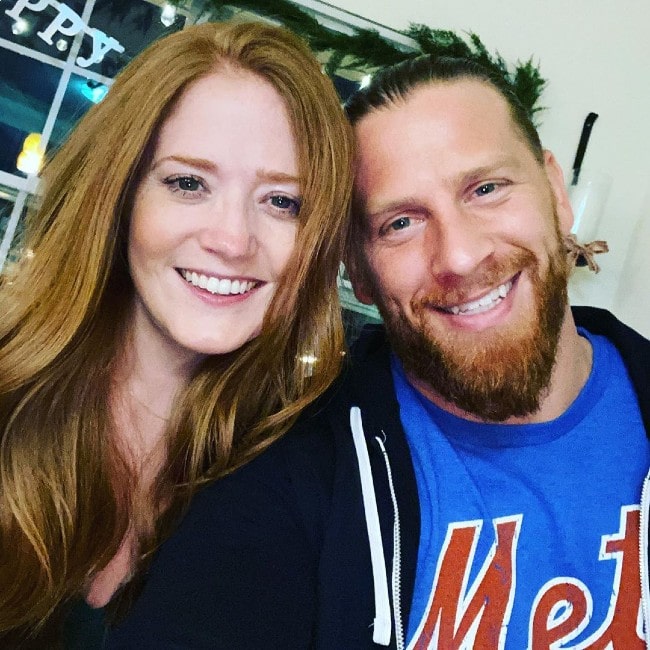 Curt Hawkins with his wife as seen in January 2020