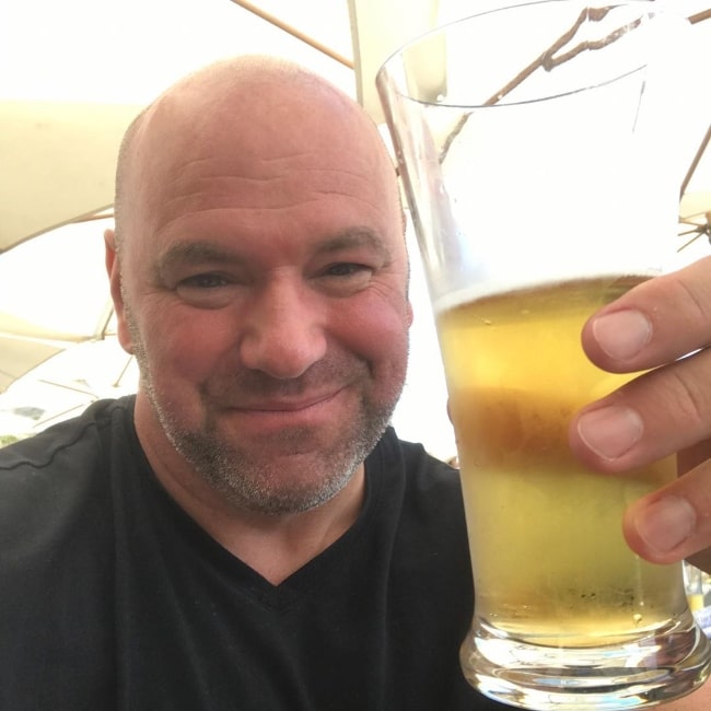 Dana White as seen while enjoying his drink in August 2019