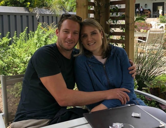 David Miller with his sister Jessica as seen in October 2018