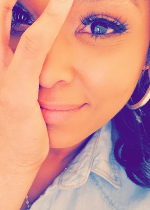 Demetria McKinney as seen in a close-up selfie taken in January 2020